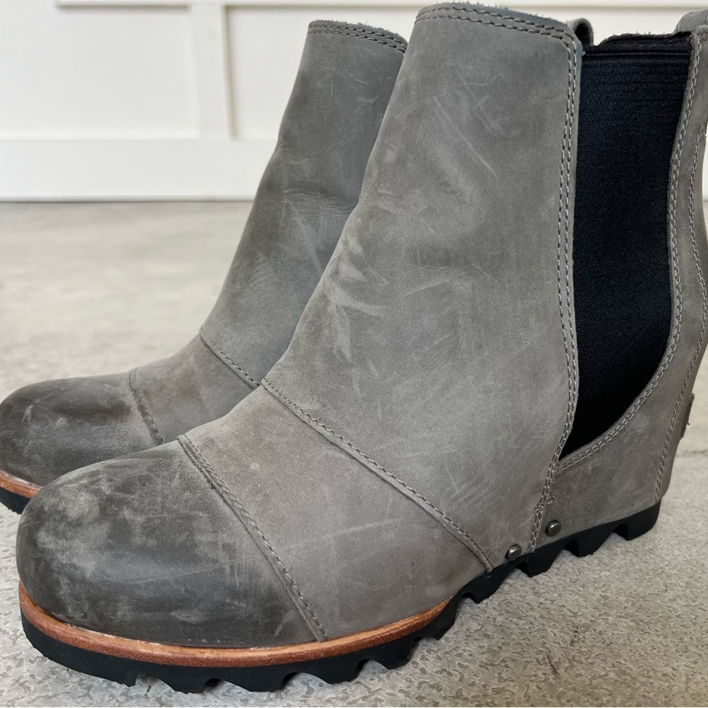 Sorel Charcoal Ankle Booties